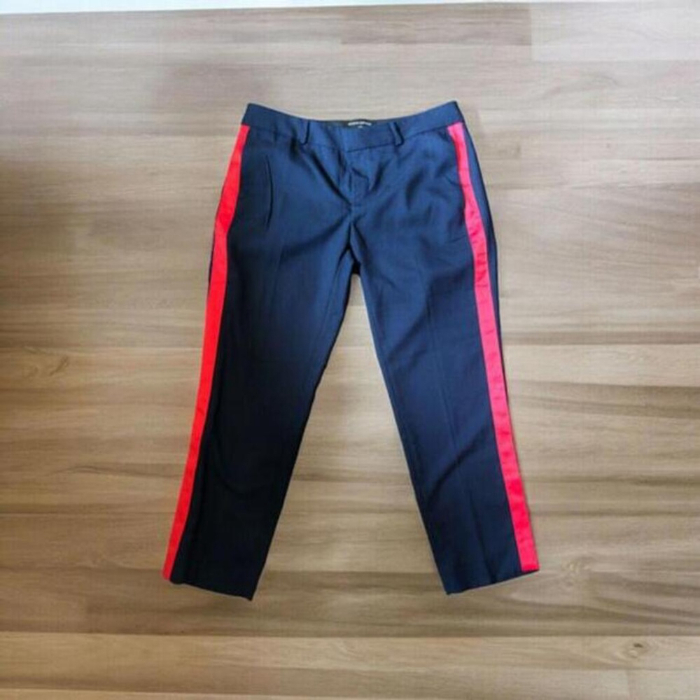 Banana Republic Avery Fit Navy Blue/Red Dress Pants - Size 4P